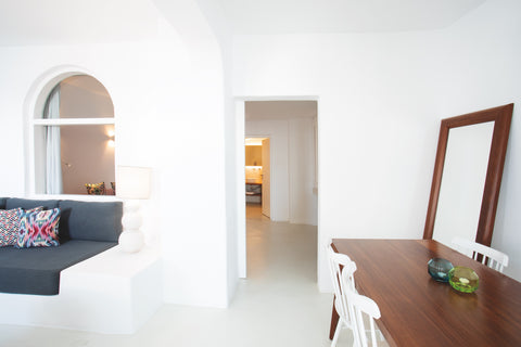 Against the backdrop of cobalt blue Greek sky meeting the Aegean Sea, Remezzo is  Senior Suite with Caldera View Room in aparthotel vacation rental 43093628