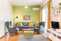 Gaze across rooftops from the sunny balcony and have breakfast al fresco at the  Athens, Greece Two Min Walk to Victoria Metro from a Colorful Penthouse Entire rental unit vacation rental 18209826