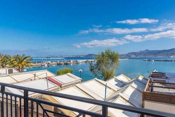 A recently renovated studio apartment located on the 1st floor of an apartment b Athens, Greece Sitia Old Port studio Blue - 3min walk to beach - AC - WIFI Entire rental unit vacation rental 32394649