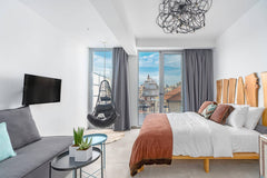 This loft is tastefully furnished with modern day comfort & style in mind. This  GR Hermes (Apt. with Balcony) Mythos Luxury Suites Entire condo vacation rental 563541349714103055