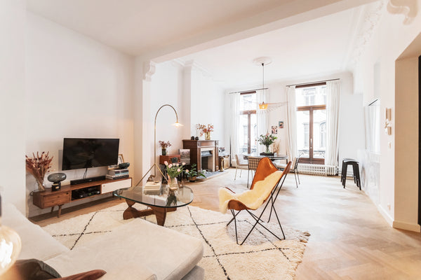 Visiting Antwerp or a digital nomad, our luminous, sunny, spacious (105sqm), hig Antwerp, Belgium 5* High ceilings, large apartment/garage/balcony Entire rental unit vacation rental 49380967