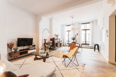 Visiting Antwerp or a digital nomad, our luminous, sunny, spacious (105sqm), hig Antwerp, Belgium 5* High ceilings, large apartment/garage/balcony Entire rental unit vacation rental 49380967