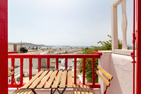 This traditional, centrally located house has a dreamy sea view balcony and is t Mikonos, Greece Elenitas townhouse with Balcony and Sea View Cycladic home vacation rental 53484530