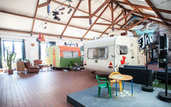 In our Hawaii caravan, you feel like you're in some warm country. The hammoch is Ghent, Belgium Hawaii caravan Private room in hostel vacation rental 42137884