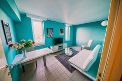This apartment has just been completely renovated, it is situated 2 minutes walk Antwerp, Belgium Turquoise cozy fun apartment Entire rental unit vacation rental 19311378