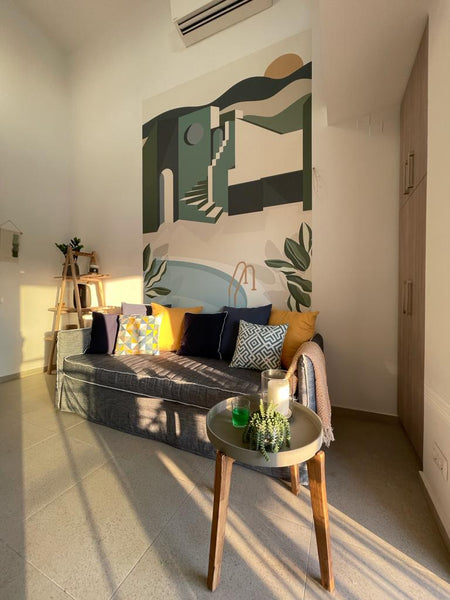 Fred's house is 42sqm with the mezzanine modern furnishing with one king size be  Fred's house°unique cosy apartment Entire condo vacation rental 51832781