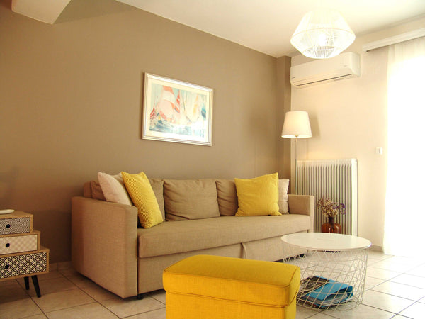 Charming, confortable, sunny, spacious, 2 levels flat  in a quiet neighborhood.  Greece B1.MyChaniaHome-Balcony+terrace-7' beach,OldTown Entire loft vacation rental 7414285