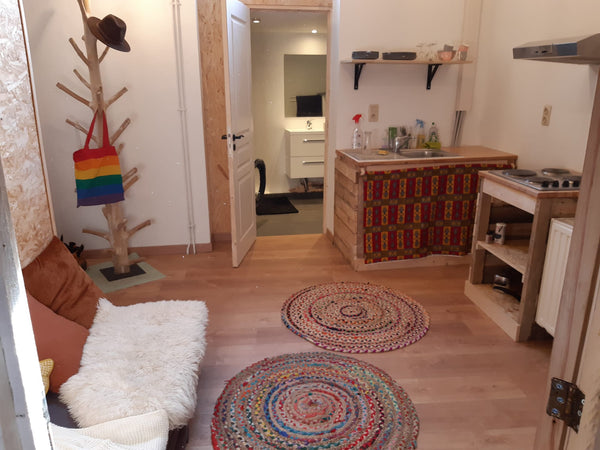 Studio super cosy  équipé d'une salle de douche, toilette, évier, lave-linge. Vo Brussels, Belgium Le petit cocon de la Grand'Route Entire townhouse vacation rental 48354769