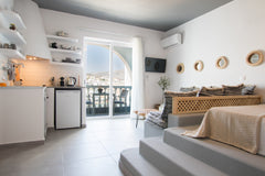 Located in the most picturesque location of Karpathos Town,nestled below the anc  Gorgona Blue Studio Entire rental unit vacation rental 35598754