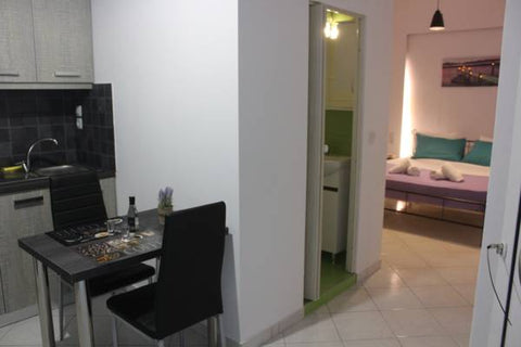 Aaron Studios Apartments A seaside holiday home in the small town of Agia Fotia  Ferma, Greece Agia Fotia -Studio witn balcony Entire rental unit vacation rental 31365118