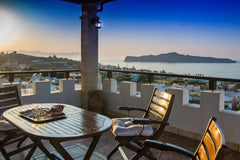 The villa offers 2 bedrooms and a shared swimming pool, is built on a slope, in  Chania, Greece Stalos villa fantastic views close to the beach Entire villa vacation rental 588072568046553984