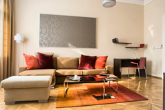 Prestigious and huge one bedroom apartment rental in Prague with big windows, el Prague, Czechia KS14-Elegant & Serviced in Centre Entire rental unit vacation rental 10741215