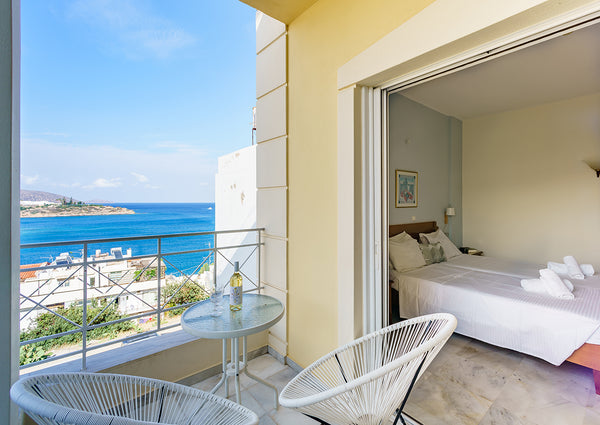 Our private, spacious flat is the ideal romantic getaway for couples, just a few Agios Nikolaos, Greece Comfort Sea View Apartment, Bellevue Suites Entire rental unit vacation rental 13137821