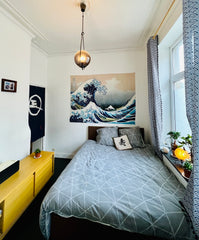 this listing is a room with a 160X200 bed on a japanese style decoration (japane  Room+Mezzanine (5 pple) in Ixelles near center/EU Private room in rental unit vacation rental 700576267274906962