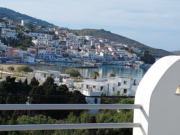 In a quite spot in the picturesque Batsi seaside village of Andros island, Villa Greece Apartment with village and sea view Entire rental unit vacation rental 3278111