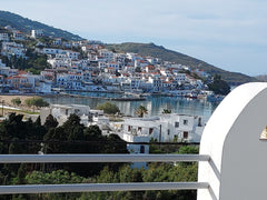 In a quite spot in the picturesque Batsi seaside village of Andros island, Villa Greece Apartment with village and sea view Entire rental unit vacation rental 3278111