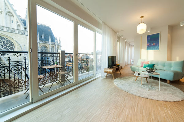 This beautiful two-bedroom apartment is full of light and the huge windows are o Brussels, Belgium Sweet Inn | Elegant 2BR near Sablon Cathedral Entire rental unit vacation rental 21133903