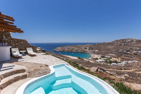 The Super Paradise Studio has a stunning view of the homonymous beach and a smal Athens, Greece Super Paradise Studio amazing beach and sea view Cycladic home vacation rental 48464641