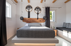 The Standard Room features a king size bed made from a famous Italian designer a Bodrum, Turkey GRSTMY202-1 Standard room in Mykonos Private room vacation rental 18081535