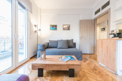 Brand new fully testy renovated, cozy, bright, clean 2 bedroom apt with a comfy  GR Adelos Central City Apartment Acharnon in Athens Entire rental unit vacation rental 32622918