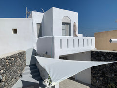 Terrace Suite: with an open plan, Cycladic design, tastefully furnished bedroom,  Timedrops Santorini Kallisti villa Terrace Suite Entire villa vacation rental 37148698