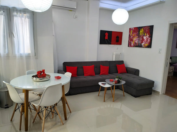 A modern apartment with 2 bedrooms, a living room with sofa-bed and 49inch TV, k Athens, Greece Modern  apartment at  Acropolis Entire rental unit vacation rental 34963176