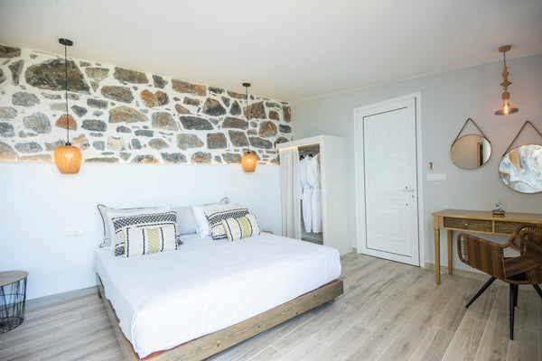 This newly built Suite has an unobstructed panoramic view of Elounda Gulf.  Deta Agios Nikolaos, Greece Junior Suite with Whirlpool - Adrakos Apartments Private room in serviced apartment vacation rental 42196834