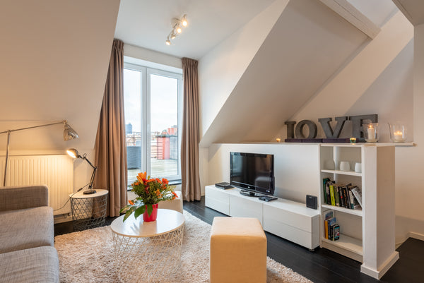 Ideally located in the lively neighborhood of the Flagey Square, this luxury dup Ambazac, France Flagey Luxury Duplex Terrace Residence Entire serviced apartment vacation rental 51508159