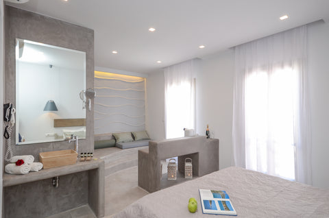 This suite is newly designed in the Cycladic style. This room features free WiFi  Honeymoon suite with jetted bathtub Room in boutique hotel vacation rental 48176289