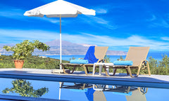 High on the clifftops of Cretan sunset paradise, emerges gleaming a bright, sea  London, United Kingdom Cretan Family Villa Heated Pool Entire villa vacation rental 43567177