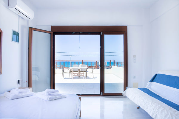 Enjoy your vacations when staying in our beautiful studio with panoramic view of  Panoramic Seaview Studio at Heraklion Entire condo vacation rental 51297297