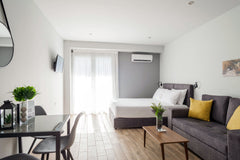 Brand new studio apartments in the center of Heraklion . Walking distance to all Glyfada, Greece Raise Heraklion Boutique Apartment 4 Entire rental unit vacation rental 50999355