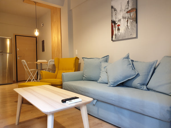 Newly renovated studio on the 1st floor of a residential in the center of Athens Zografou, Attica, Greece Mosaics luxury aprtm  in exarchia Athens Entire rental unit vacation rental 37085951