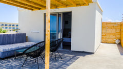 Small but with best view to north ocean and island of Dia in front of you. The 6  ANFI Sky Roof Entire guest suite vacation rental 50870360
