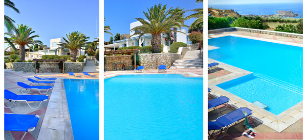 This ideally located infinite sea-view, wind protected villa which is part of an United Kingdom 5* infinite sea-view 4 BR,pool and private hot tub Cycladic home vacation rental 7872630