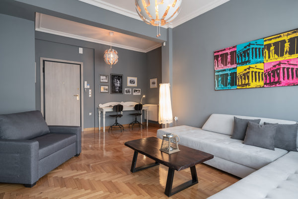 The newly designed and refurbished two-bedroom appartement is located in the hea West Athens Regional Unit, Greece Modern & Stylish Apt at the Heart of Athens Entire rental unit vacation rental 28863215