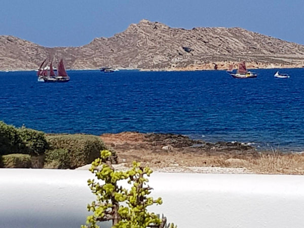 This beautiful apartment of rare location on the seashore of majestic Naousa in  Naousa, Greece Sea blue apartment in Naousa Paros Entire rental unit vacation rental 32013822