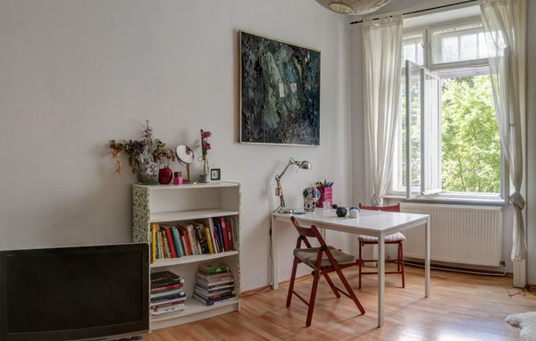 The building is old style with high ceilings. Decorated with various artwork and Vienna, Austria Artsy, quiet Vienna flat-Great location! Entire rental unit vacation rental 8738225