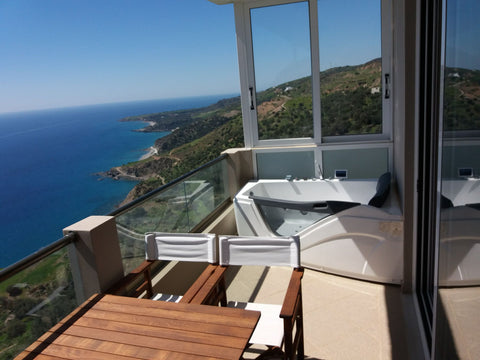 "Akrotiri - Panorama" is located close to beaches on the south side of Crete in   Akrotiri panorama luxury apartment with sea view:3 Entire rental unit vacation rental 26284400