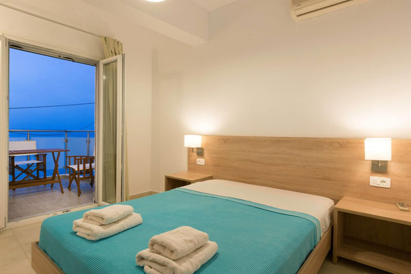 Socrates Apartments & Restaurant on the Milatos beach.<br />Enjoy the sea view o Milatos, Greece Socrates Seaview 3 person Studio Entire serviced apartment vacation rental 44423969