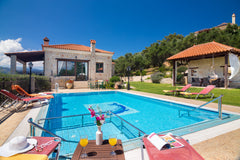 Cozy villa  offers amazing landscape and sea views while relaxing by the large p Rethimnon, Greece Family Villa w/Pool, Children Area +BBQ+Ping Pong! Entire bungalow vacation rental 22217093