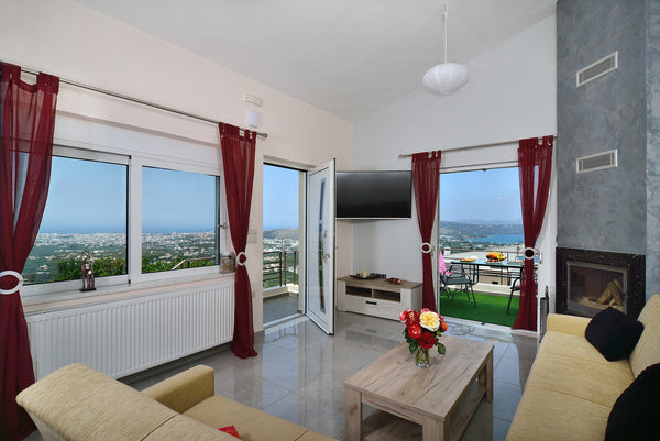 A luxurious house with unlimited view in a quiet, secluded area. Ideal destinati Nerokouros, Greece Best View Apartment 1 Entire rental unit vacation rental 25079522