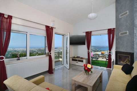 A luxurious house with unlimited view in a quiet, secluded area. Ideal destinati Nerokouros, Greece Best View Apartment 1 Entire rental unit vacation rental 25079522