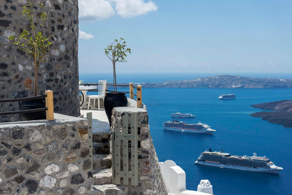 Originally a traditional windmill built in the early 1750s, this unique villa li  Windmill Villa Volcano View Cycladic home vacation rental 12246643
