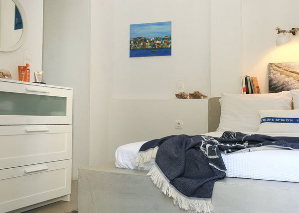 Double-spaced, brand new stone apartment, with private veranda in a flowery gard  Stone apartment in a flowery garden Cycladic home vacation rental 10530567