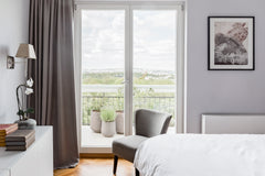 Share a bottle of wine on a balcony overlooking an expanse of well-treed parklan Prague, Czechia Newly Furnished Flat, 100m to public transport,  near centre Entire condo vacation rental 30701912