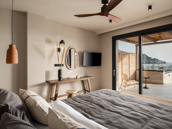 Seaview Room is a very top option for the sea-view lovers. The highlight of this Plakias, Greece KYMĀNI Bohemian Seaview Room | Adult-Friendly Room in boutique hotel vacation rental 619343399902817288