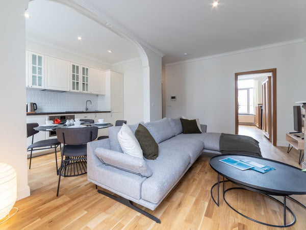This stylish Sweet Inn one-bedroom apartment has been carefully decorated by our Brussels, Belgium Sweet Inn | Bright 1BR Apt. in the city center Entire rental unit vacation rental 37697519
