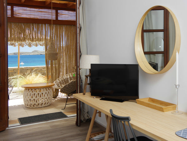 This beach front Suite with panoramic sea view is in beautiful Syros island, the Greece Modern Design Suite Facing the Sea in the Cyclades Entire rental unit vacation rental 25037278