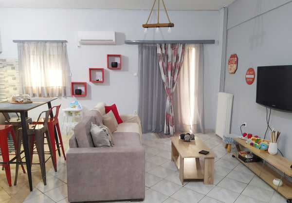 This renovated  and modern apartement is located in the suburb of Kolonos, in th Ilioupoli, Greece Kolonos Cozy apartment next to metro Μetaxourgio Entire rental unit vacation rental 37490127